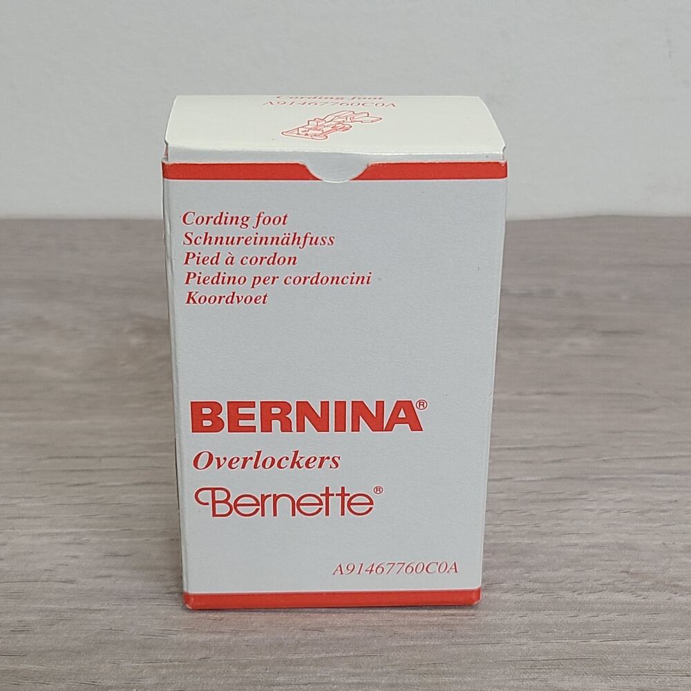 Bernina 2000 DE/E Overlockers Bernette‎ Cording Foot A91467760C0A NEW Sewing